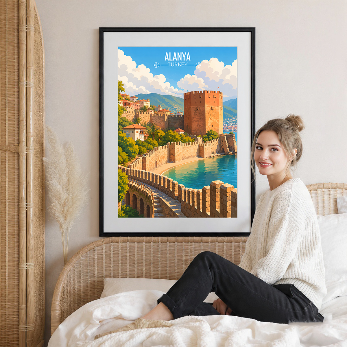 Alanya - Turkey - Travel Art Wall Deco Poster Print - Art Print - Travel Art Poster