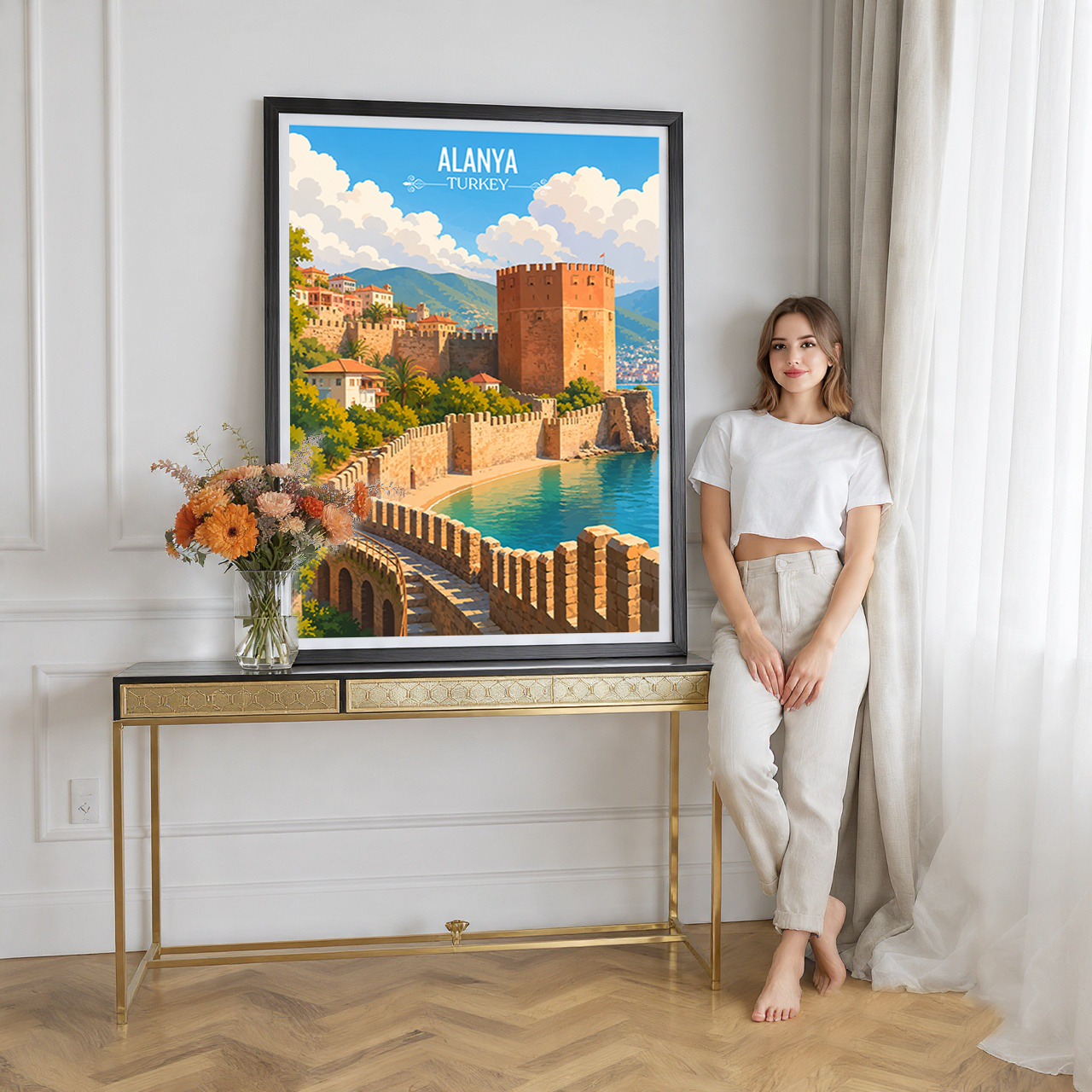 Alanya - Turkey - Travel Art Wall Deco Poster Print - Art Print - Travel Art Poster