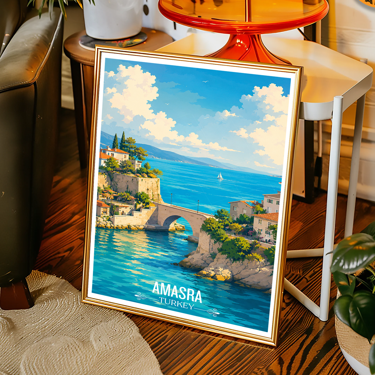 Amasra - Turkey - Travel Art Wall Deco Poster Print - Art Print - Travel Art Poster