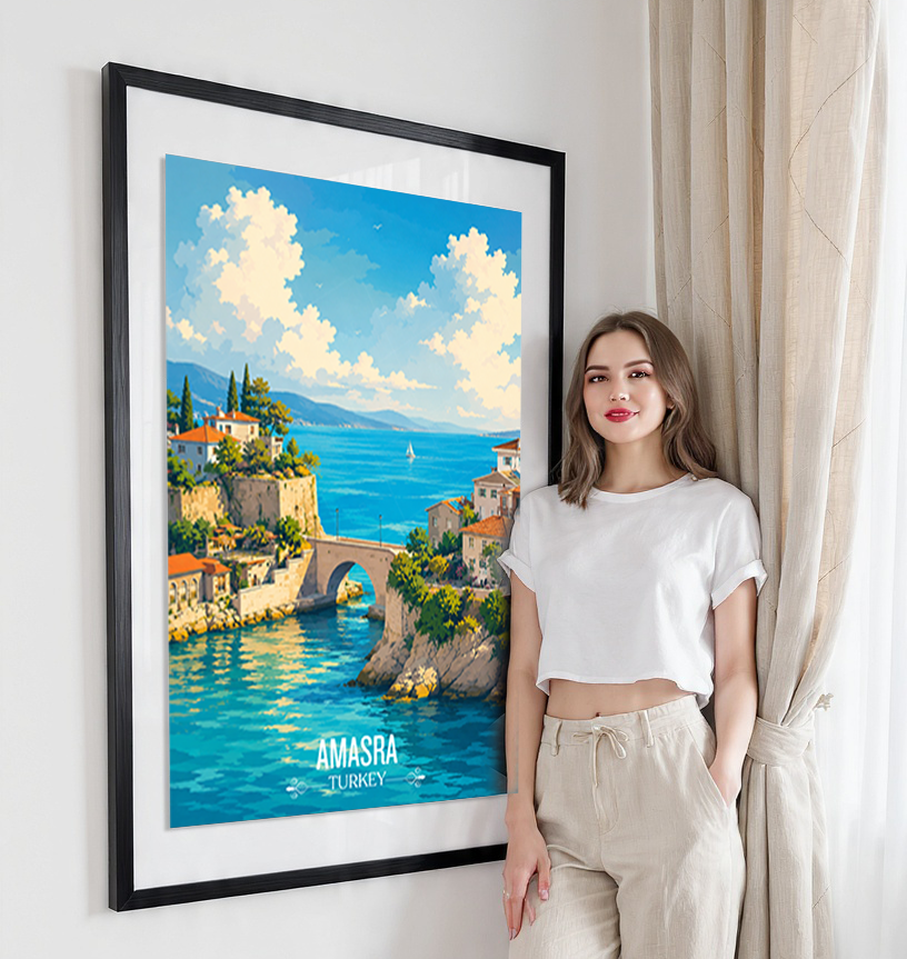Amasra - Turkey - Travel Art Wall Deco Poster Print - Art Print - Travel Art Poster