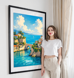 Amasra - Turkey - Travel Art Wall Deco Poster Print - Art Print - Travel Art Poster