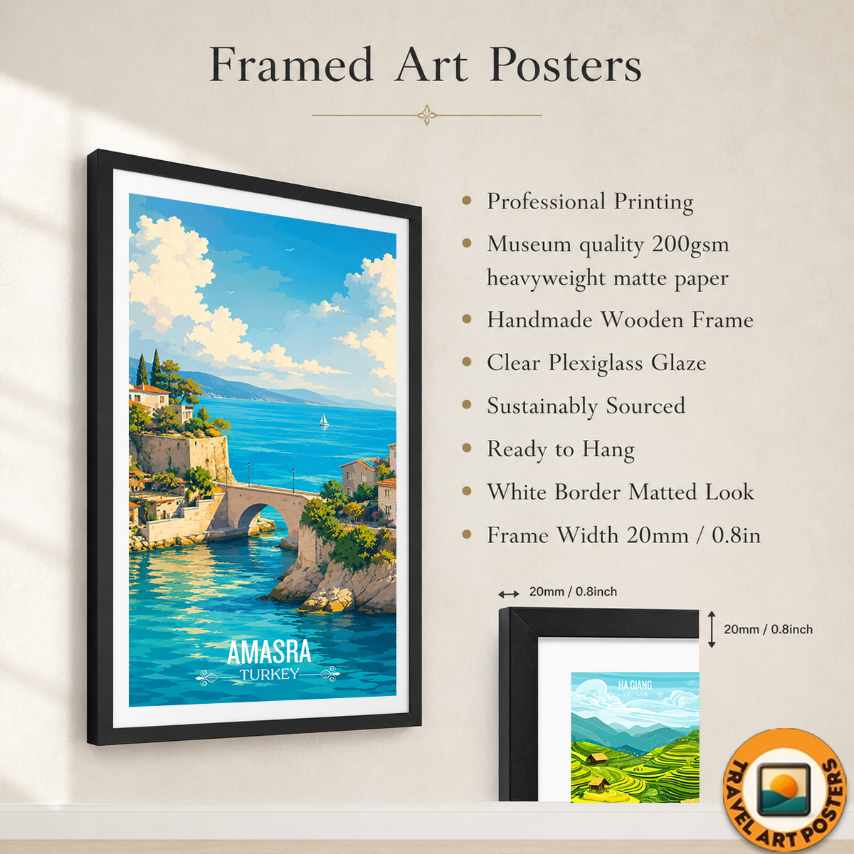 Amasra - Turkey - Travel Art Wall Deco Poster Print - Art Print - Travel Art Poster