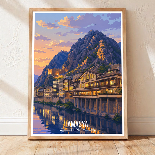 Amasya - Turkey - Travel Art Wall Deco Poster Print - Art Print - Travel Art Poster