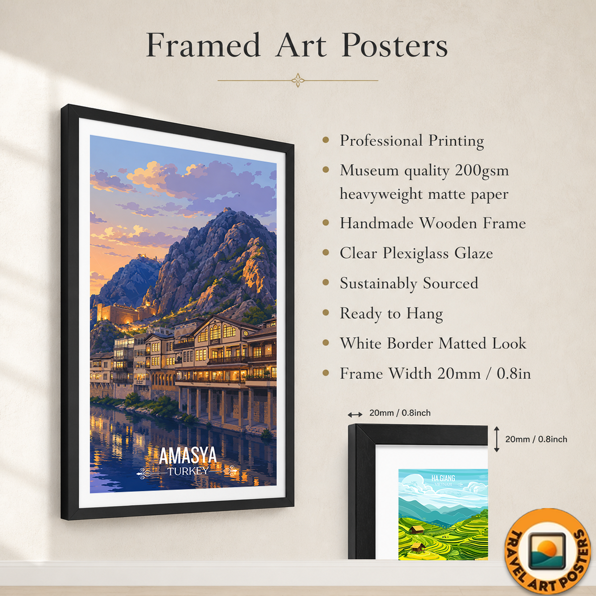 Amasya - Turkey - Travel Art Wall Deco Poster Print - Art Print - Travel Art Poster