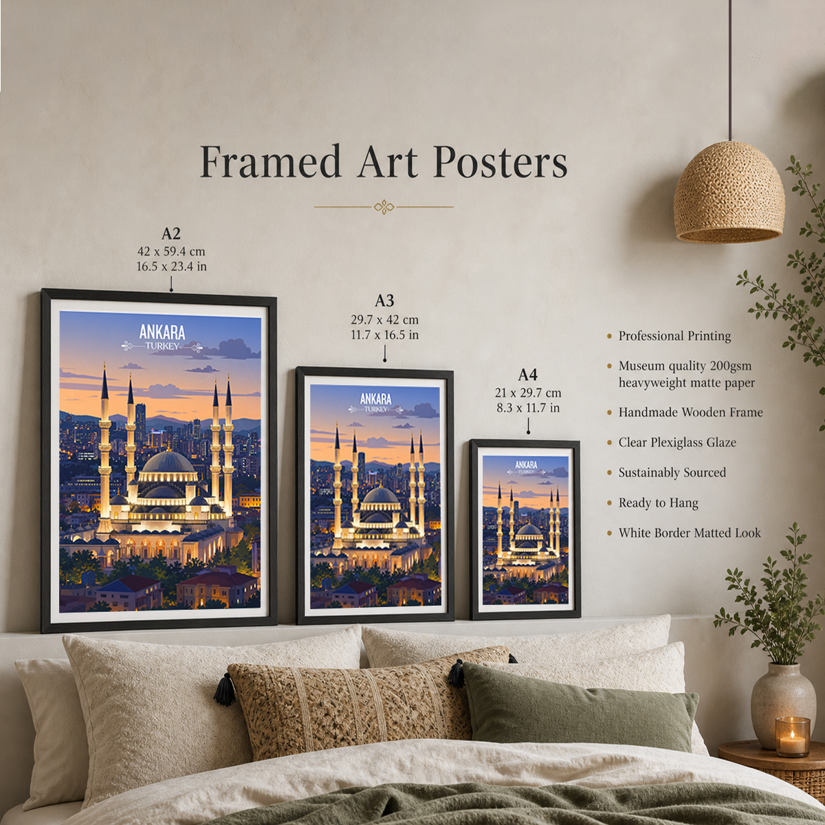 Ankara - Turkey - Travel Art Wall Deco Poster Print - Art Print - Travel Art Poster