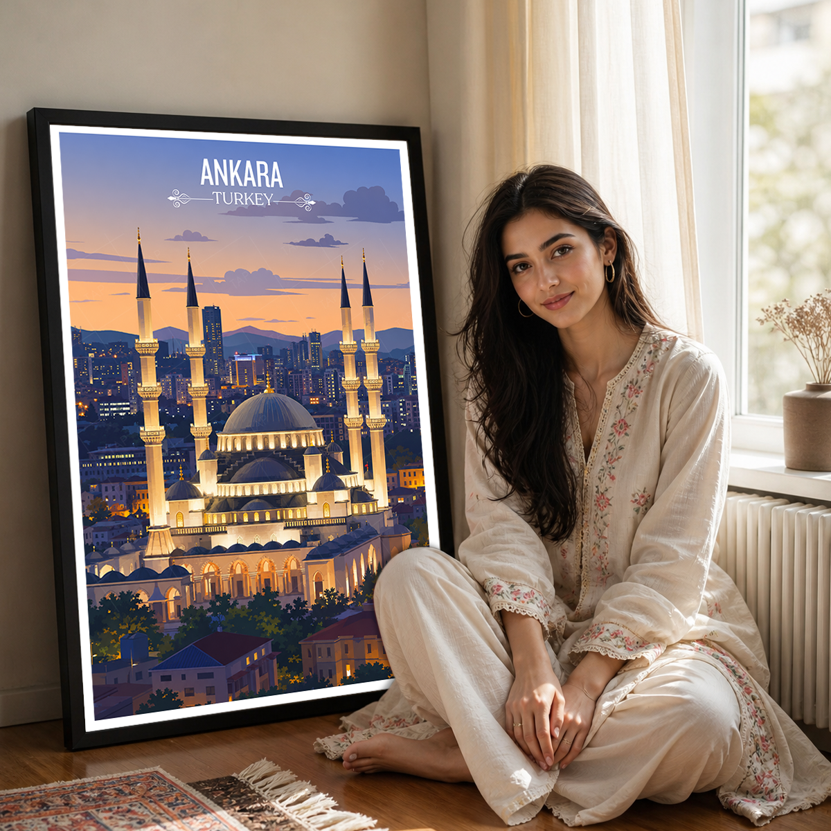 Ankara - Turkey - Travel Art Wall Deco Poster Print - Art Print - Travel Art Poster