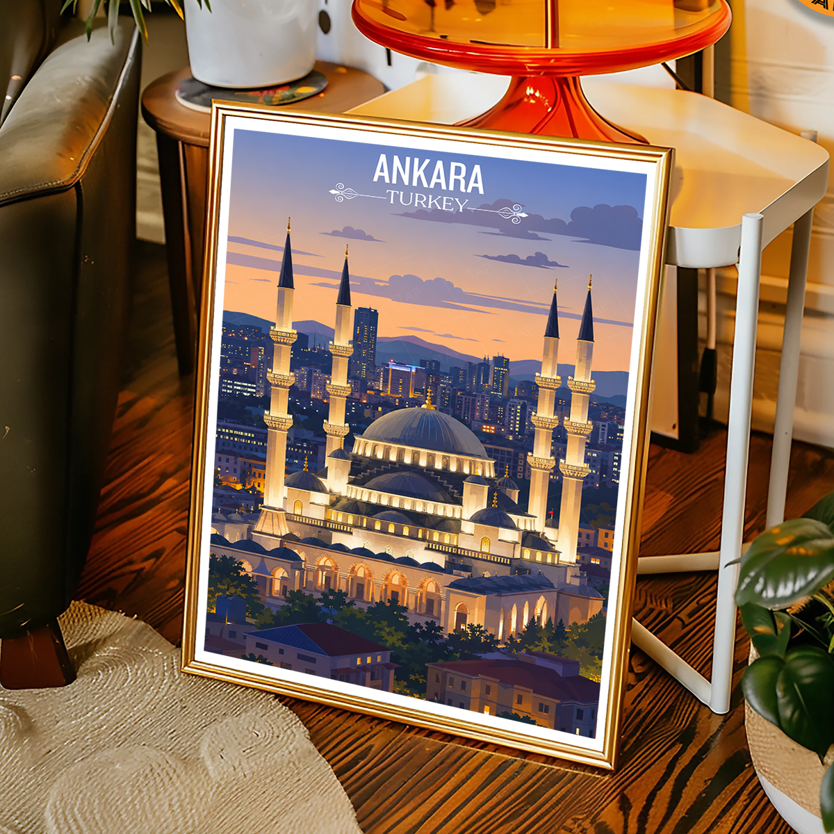 Ankara - Turkey - Travel Art Wall Deco Poster Print - Art Print - Travel Art Poster