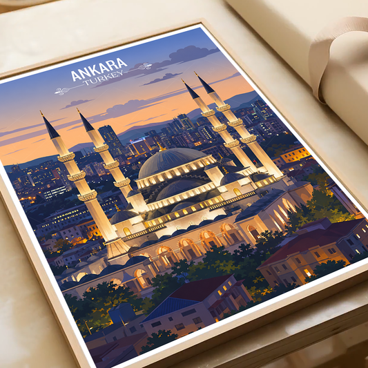 Ankara - Turkey - Travel Art Wall Deco Poster Print - Art Print - Travel Art Poster