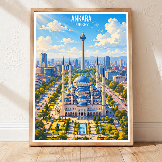 Ancyra - Turkey - Travel Art Wall Deco Poster Print - Art Print - Travel Art Poster