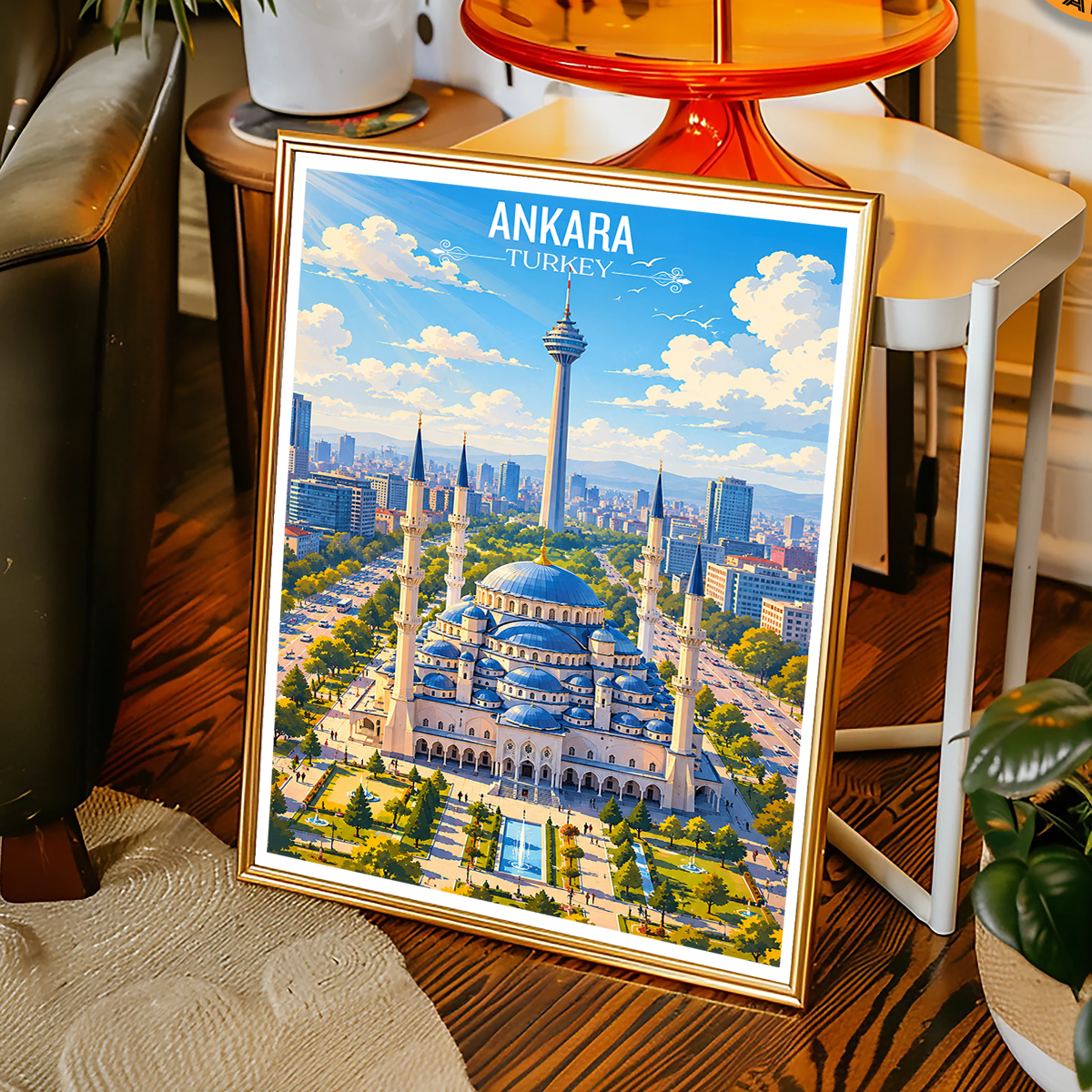 Ancyra - Turkey - Travel Art Wall Deco Poster Print - Art Print - Travel Art Poster