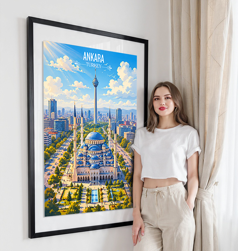 Ancyra - Turkey - Travel Art Wall Deco Poster Print - Art Print - Travel Art Poster