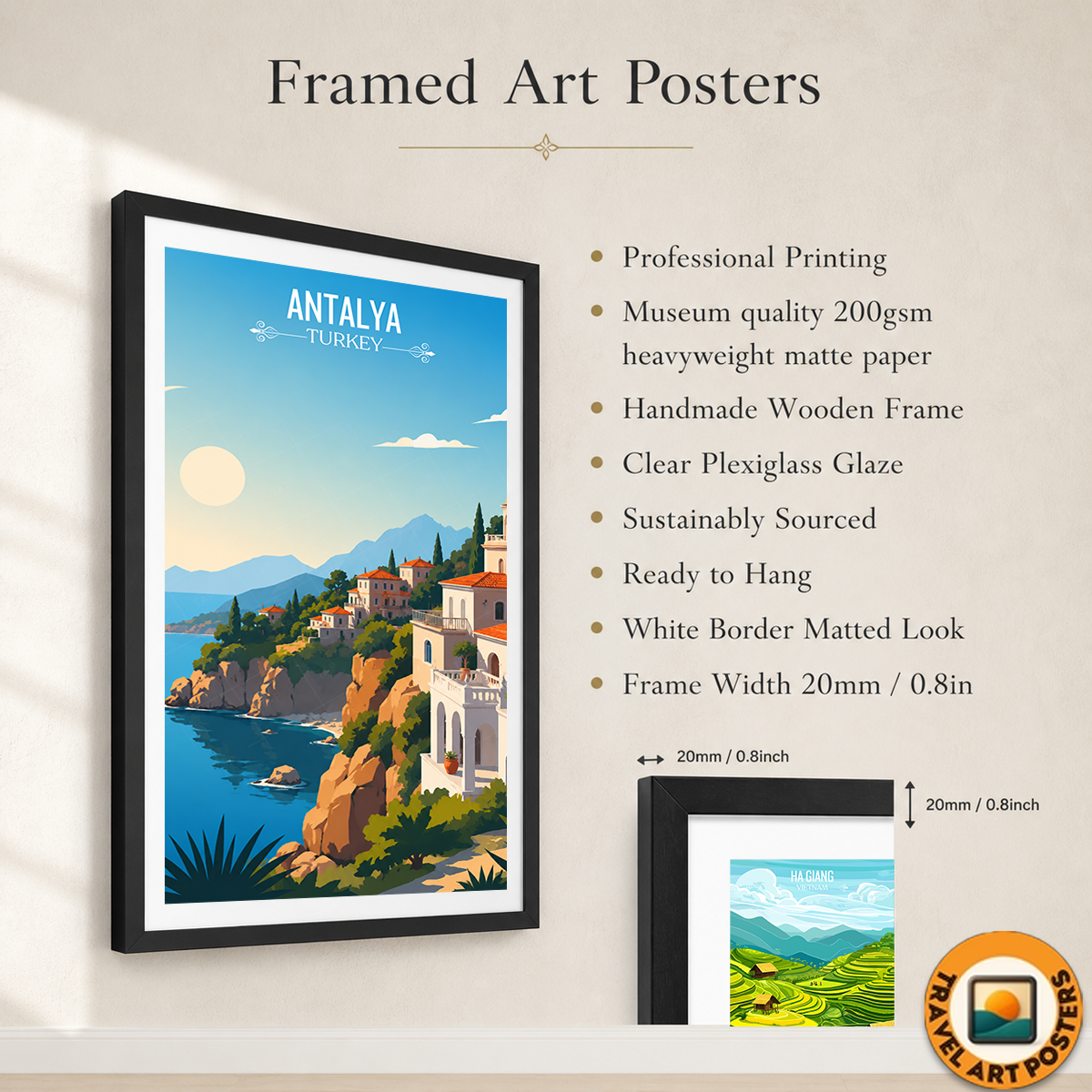 Antalya - Turkey - Travel Art Wall Deco Poster Print - Art Print - Travel Art Poster
