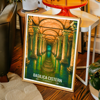 Basilica Cistern - Turkey - Travel Art Wall Deco Poster Print - Art Print - Travel Art Poster