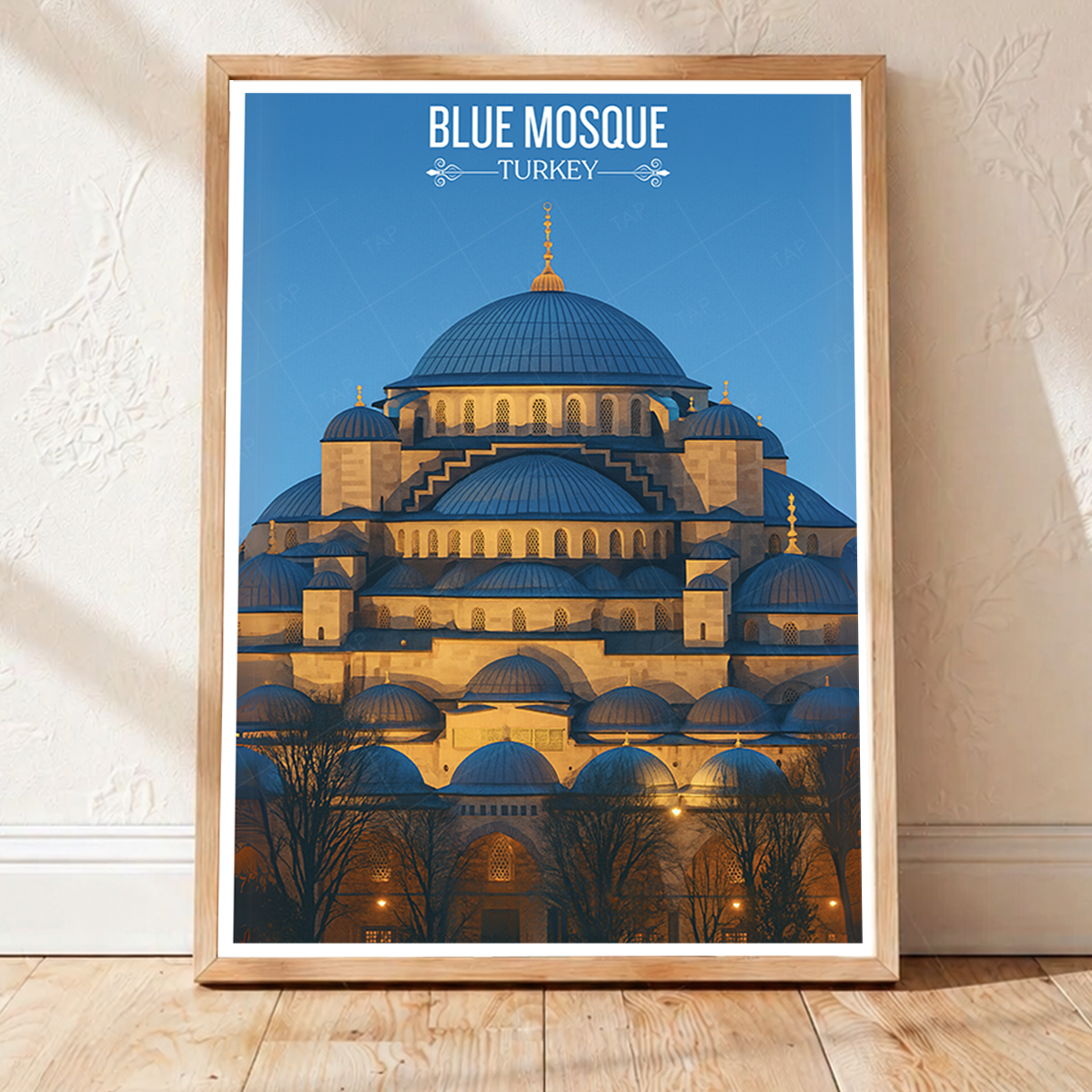 Blue Mosque - Turkey - Travel Art Wall Deco Poster Print - Art Print - Travel Art Poster