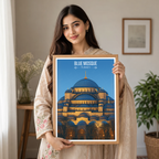 Blue Mosque - Turkey - Travel Art Wall Deco Poster Print - Art Print - Travel Art Poster