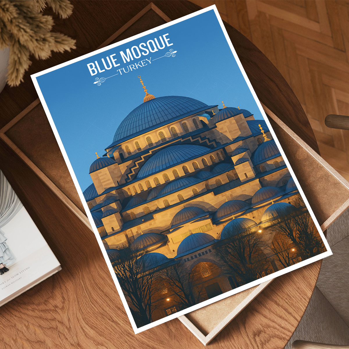Blue Mosque - Turkey - Travel Art Wall Deco Poster Print - Art Print - Travel Art Poster