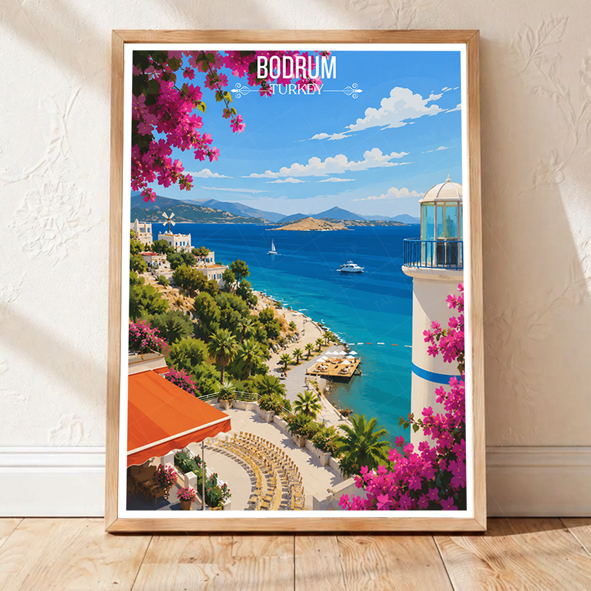 Bodrum - Turkey - Vintage Travel Wall Art Poster Print - Art Print - Travel Art Poster