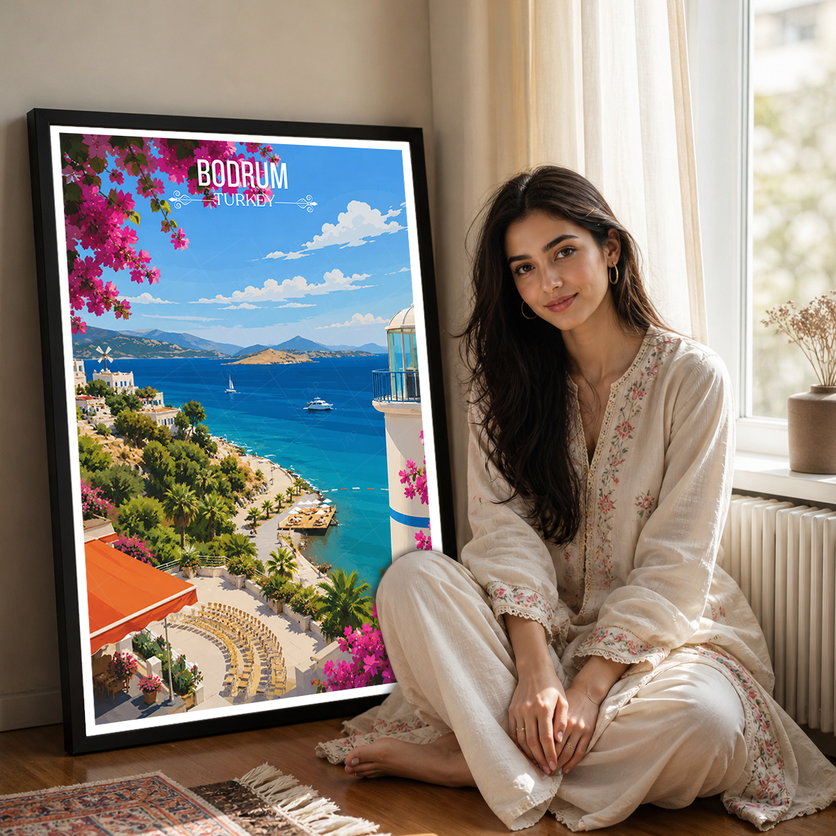 Bodrum - Turkey - Vintage Travel Wall Art Poster Print - Art Print - Travel Art Poster