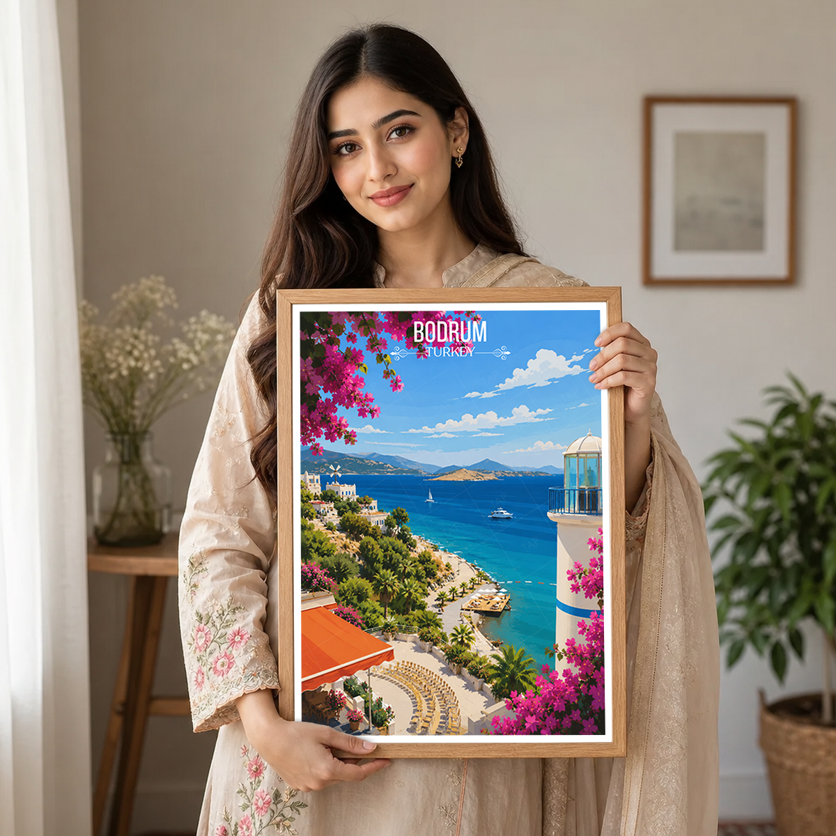 Bodrum - Turkey - Vintage Travel Wall Art Poster Print - Art Print - Travel Art Poster