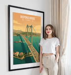 Bosphorus Bridge - Turkey - Vintage Travel Wall Art Poster Print - Art Print - Travel Art Poster