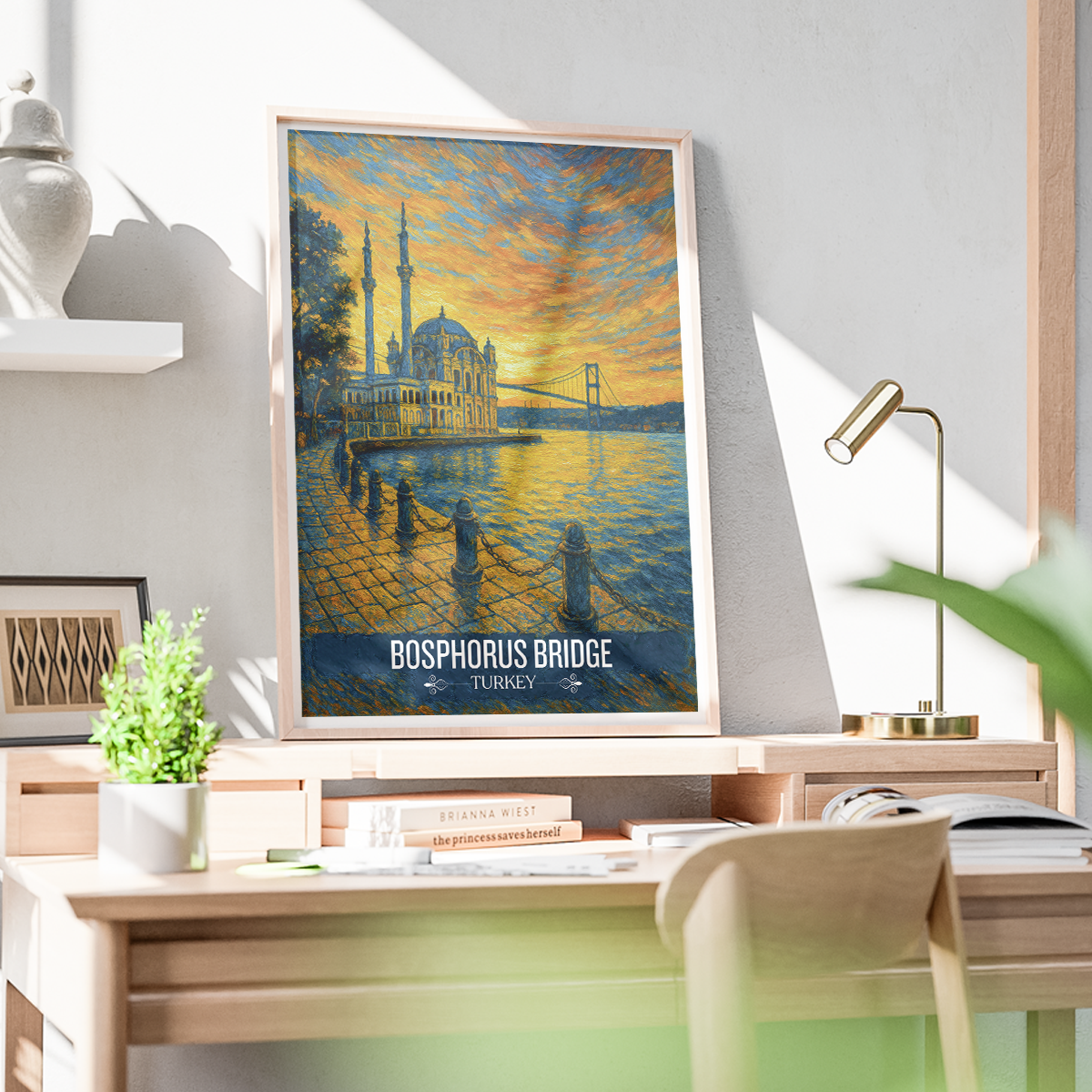 Boğaziçi Köprüsü - Turkey - Vintage Travel Wall Art Poster Print - Art Print - Travel Art Poster