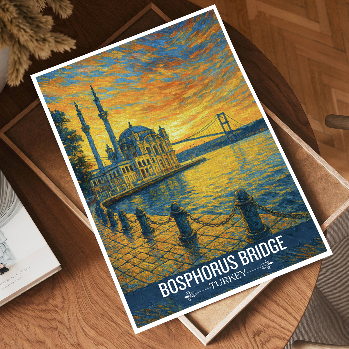 Boğaziçi Köprüsü - Turkey - Vintage Travel Wall Art Poster Print - Art Print - Travel Art Poster
