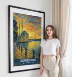 Boğaziçi Köprüsü - Turkey - Vintage Travel Wall Art Poster Print - Art Print - Travel Art Poster