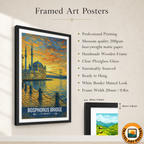 Boğaziçi Köprüsü - Turkey - Vintage Travel Wall Art Poster Print - Art Print - Travel Art Poster