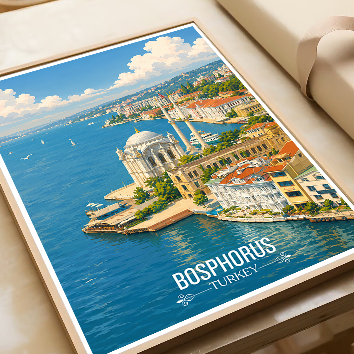 Bosphorus - Turkey - Vintage Travel Wall Art Poster Print - Art Print - Travel Art Poster