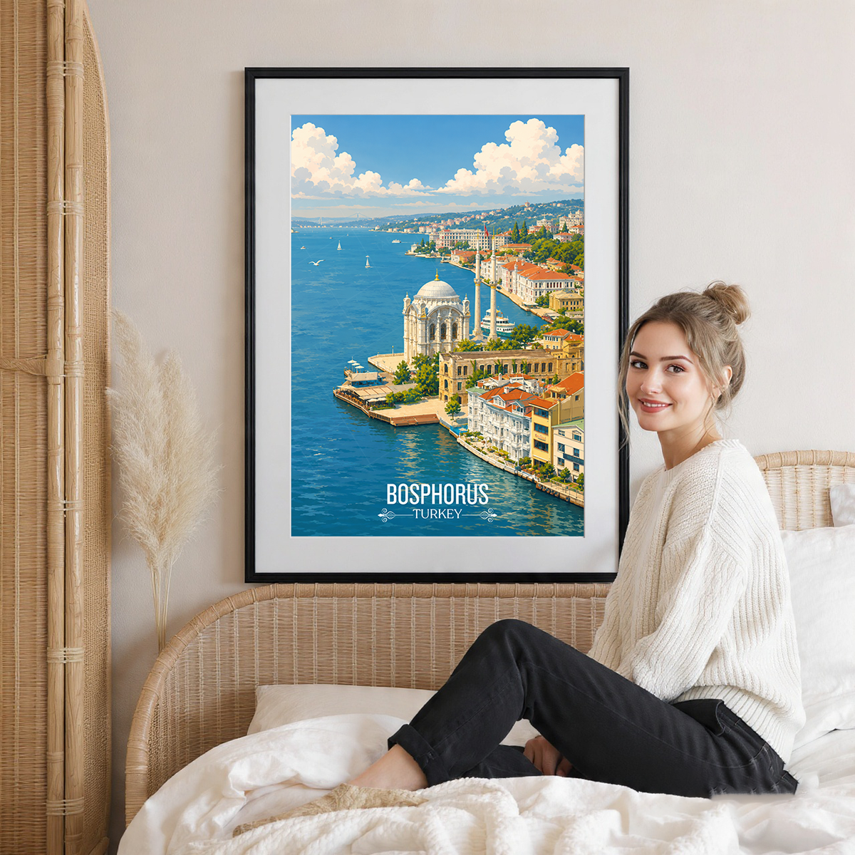 Bosphorus - Turkey - Vintage Travel Wall Art Poster Print - Art Print - Travel Art Poster