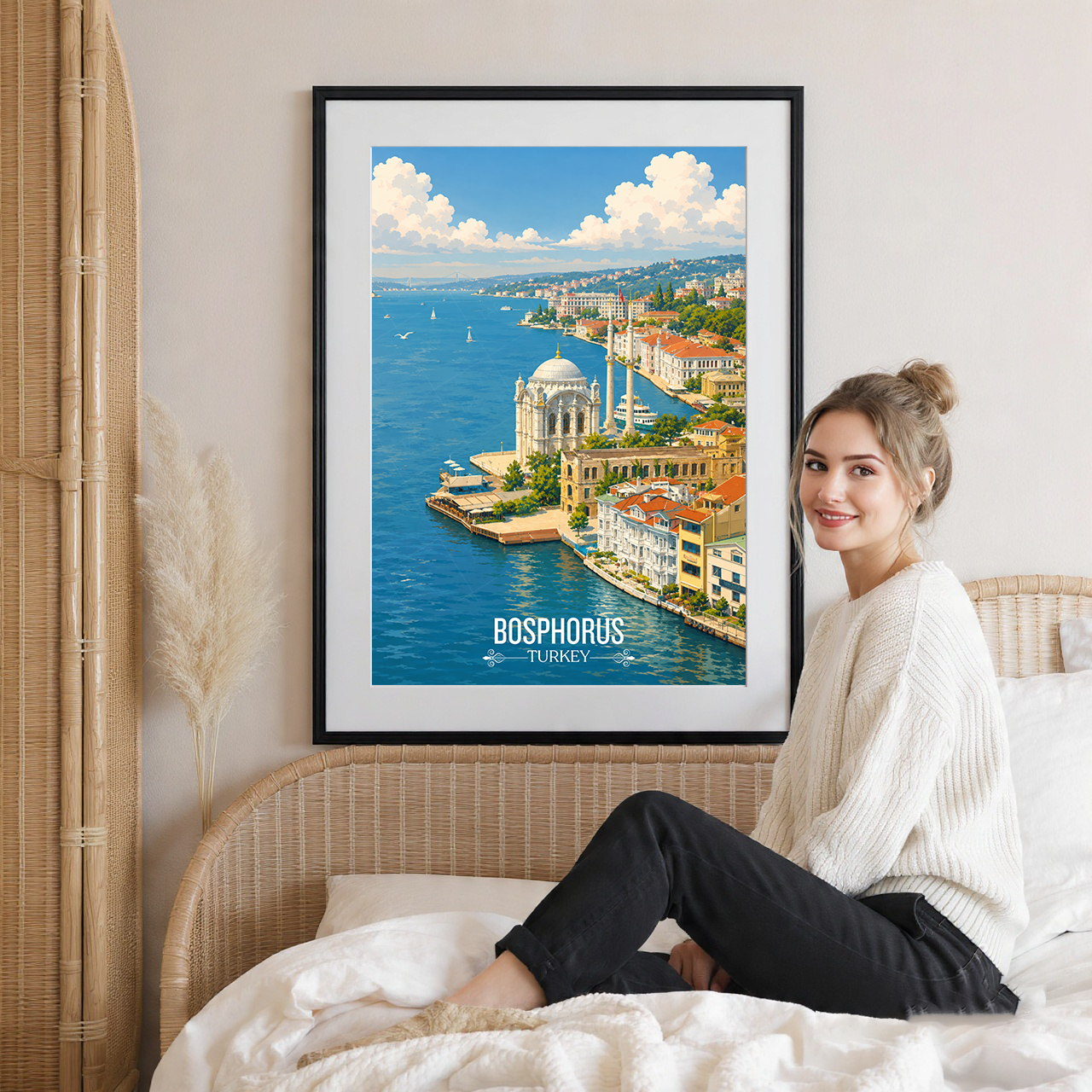 Bosphorus - Turkey - Vintage Travel Wall Art Poster Print - Art Print - Travel Art Poster