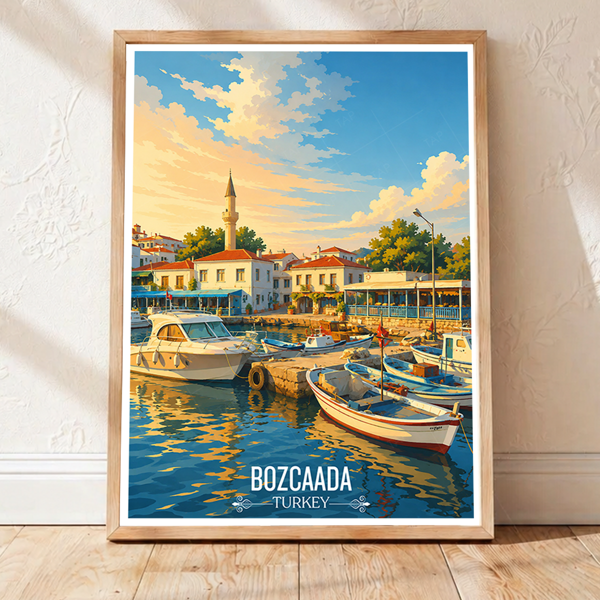 Bozcaada - Turkey - Vintage Travel Wall Art Poster Print - Art Print - Travel Art Poster