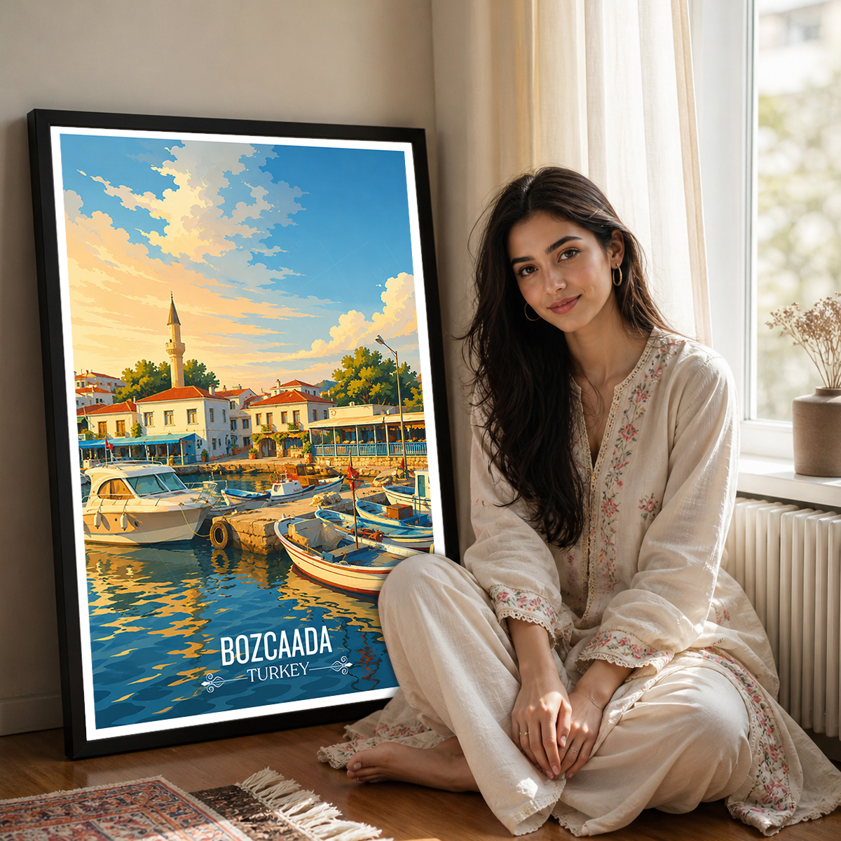 Bozcaada - Turkey - Vintage Travel Wall Art Poster Print - Art Print - Travel Art Poster