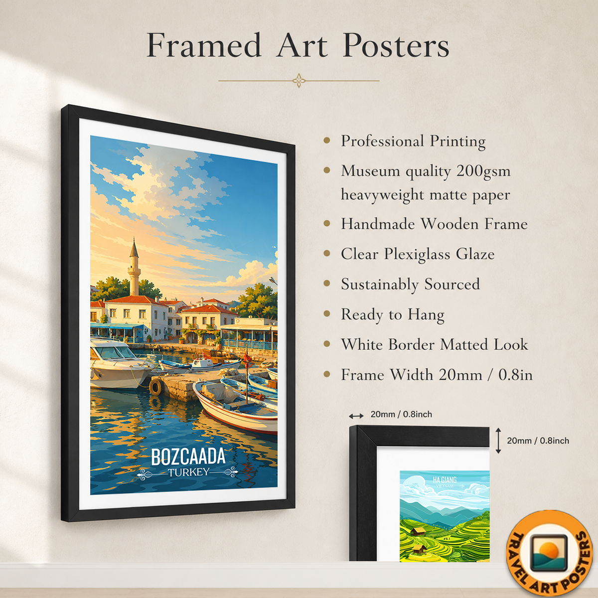 Bozcaada - Turkey - Vintage Travel Wall Art Poster Print - Art Print - Travel Art Poster