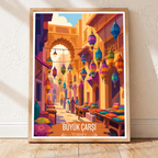 Büyük Çarşı - Turkey - Vintage Travel Wall Art Poster Print - Art Print - Travel Art Poster