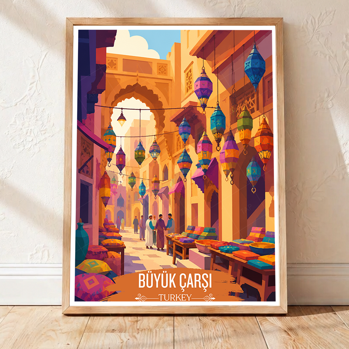 Büyük Çarşı - Turkey - Vintage Travel Wall Art Poster Print - Art Print - Travel Art Poster