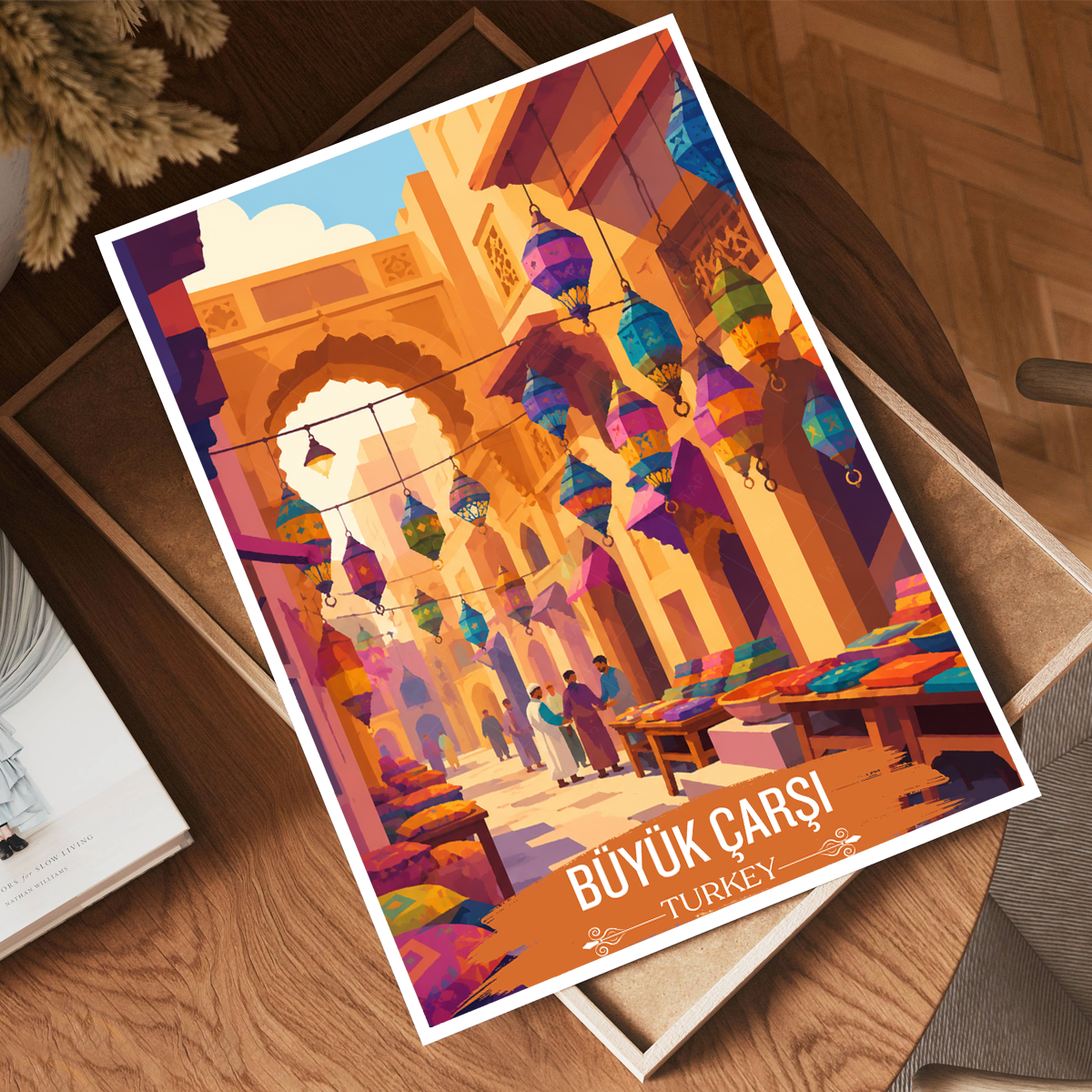 Büyük Çarşı - Turkey - Vintage Travel Wall Art Poster Print - Art Print - Travel Art Poster