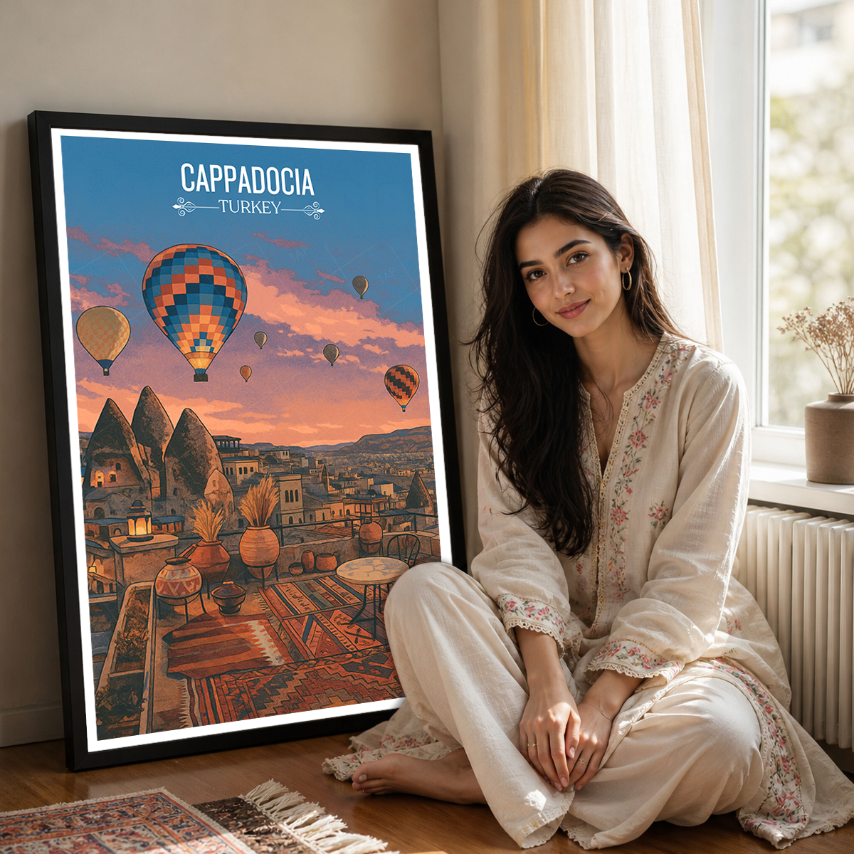 Cappadocia - Turkey - Vintage Travel Wall Art Poster Print - Art Print - Travel Art Poster