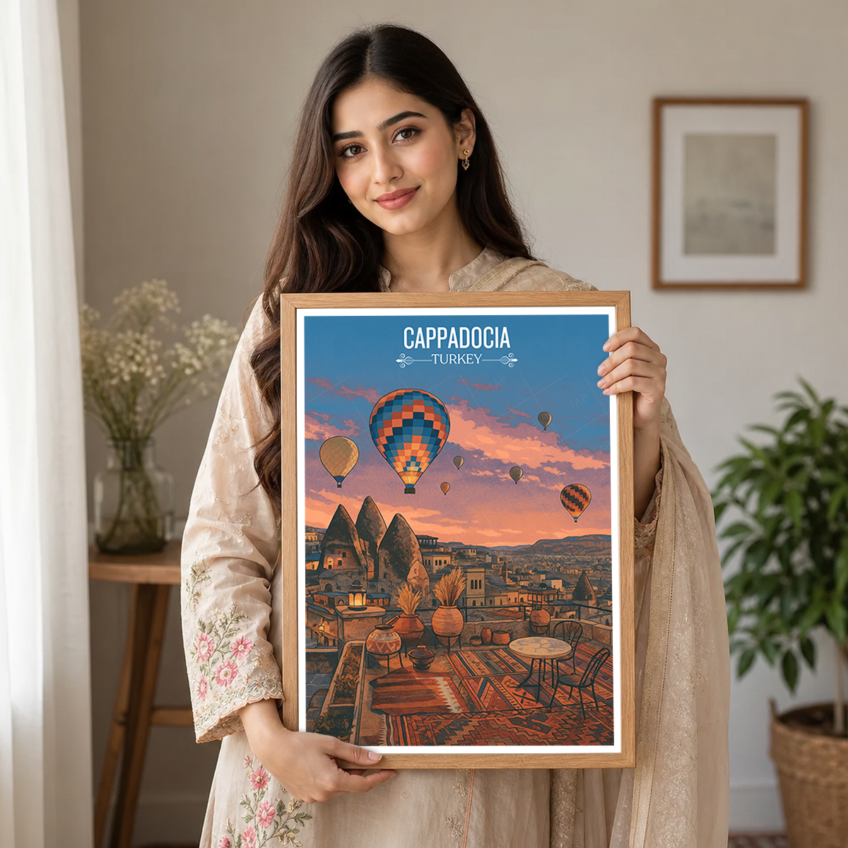Cappadocia - Turkey - Vintage Travel Wall Art Poster Print - Art Print - Travel Art Poster