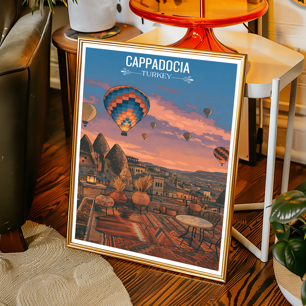 Cappadocia - Turkey - Vintage Travel Wall Art Poster Print - Art Print - Travel Art Poster