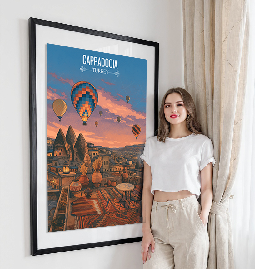 Cappadocia - Turkey - Vintage Travel Wall Art Poster Print - Art Print - Travel Art Poster