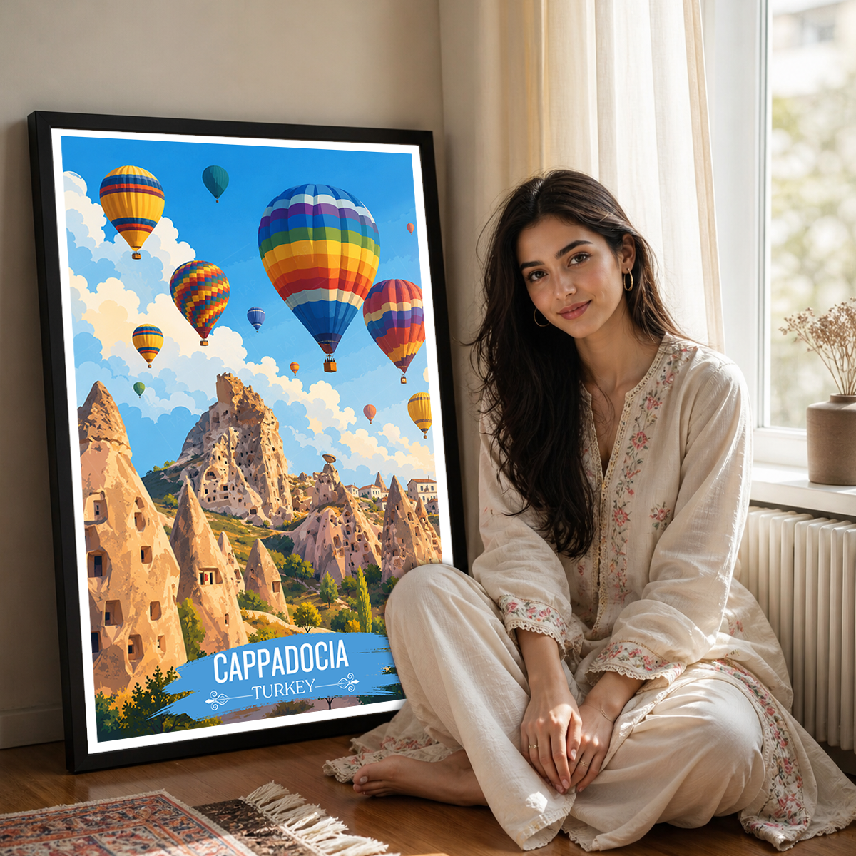 Cappadocia Katpatuka - Turkey - Vintage Travel Wall Art Poster Print - Art Print - Travel Art Poster