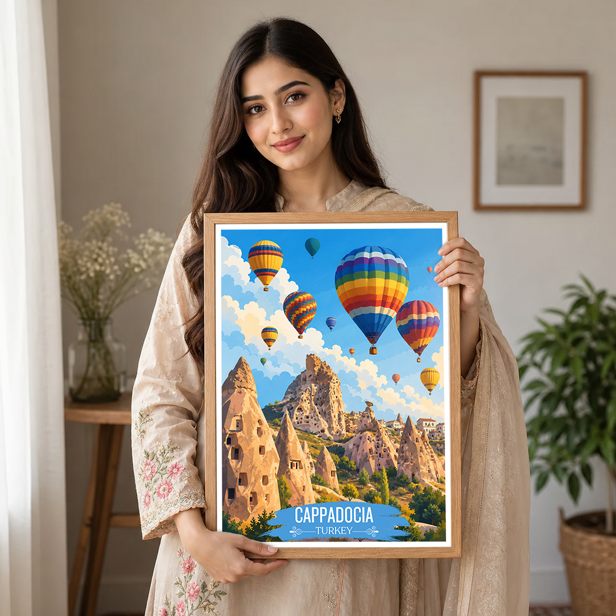 Cappadocia Katpatuka - Turkey - Vintage Travel Wall Art Poster Print - Art Print - Travel Art Poster