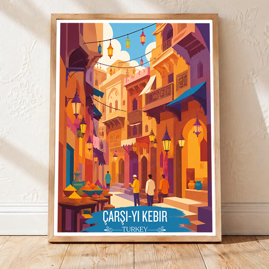 Çarşı-yı Kebir - Turkey - Vintage Travel Wall Art Poster Print - Art Print - Travel Art Poster