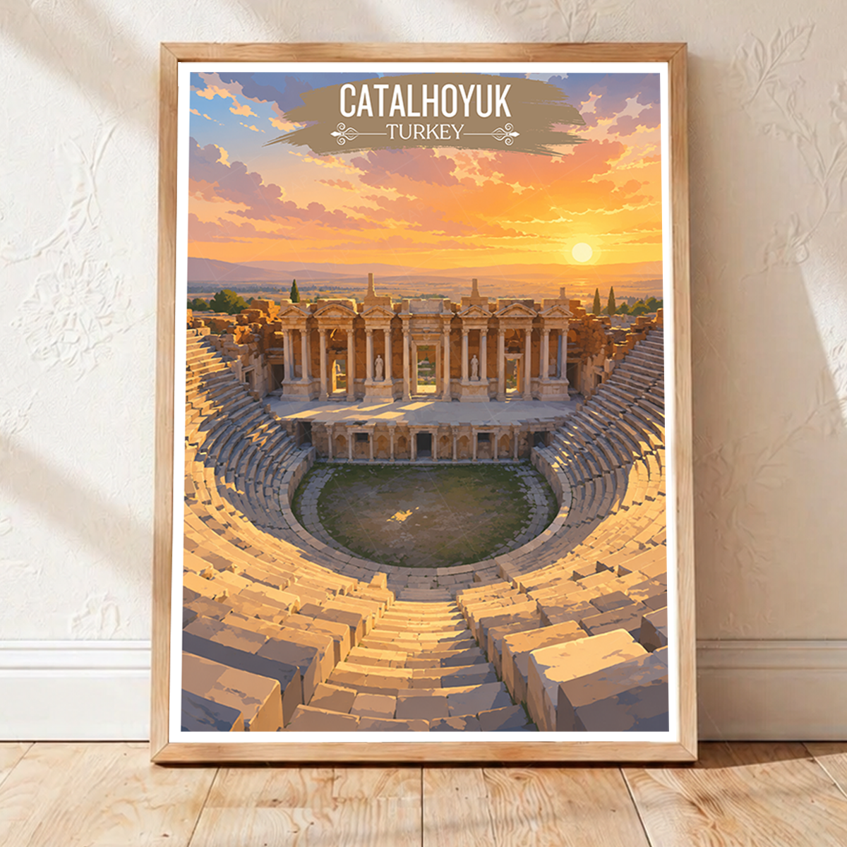 Catalhoyuk - Turkey - Vintage Travel Wall Art Poster Print - Art Print - Travel Art Poster