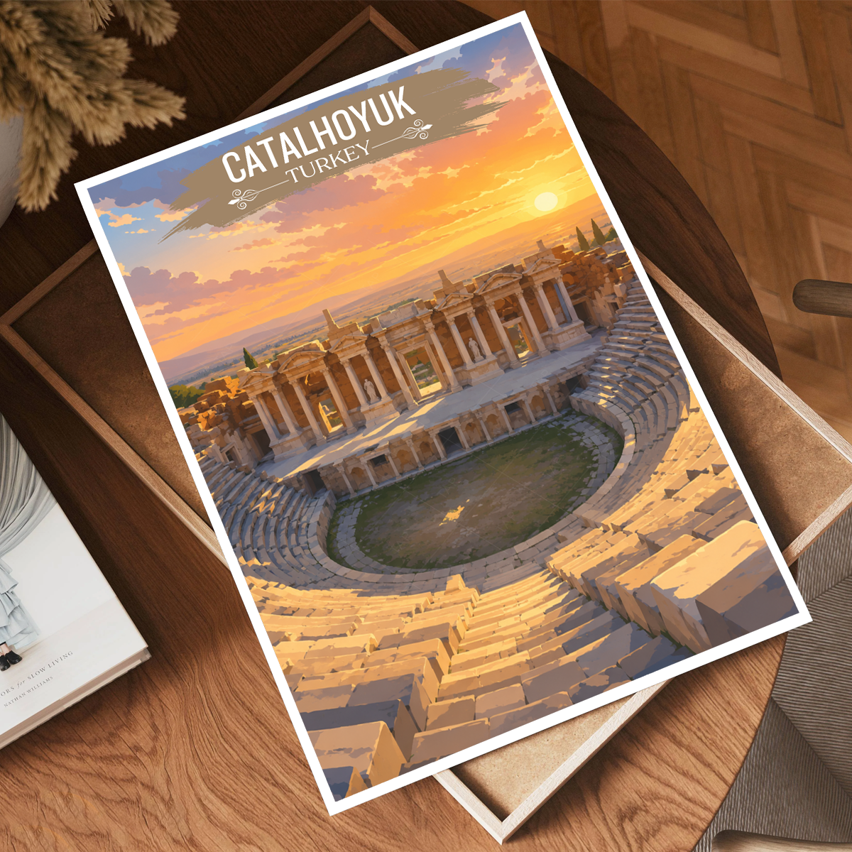 Catalhoyuk - Turkey - Vintage Travel Wall Art Poster Print - Art Print - Travel Art Poster