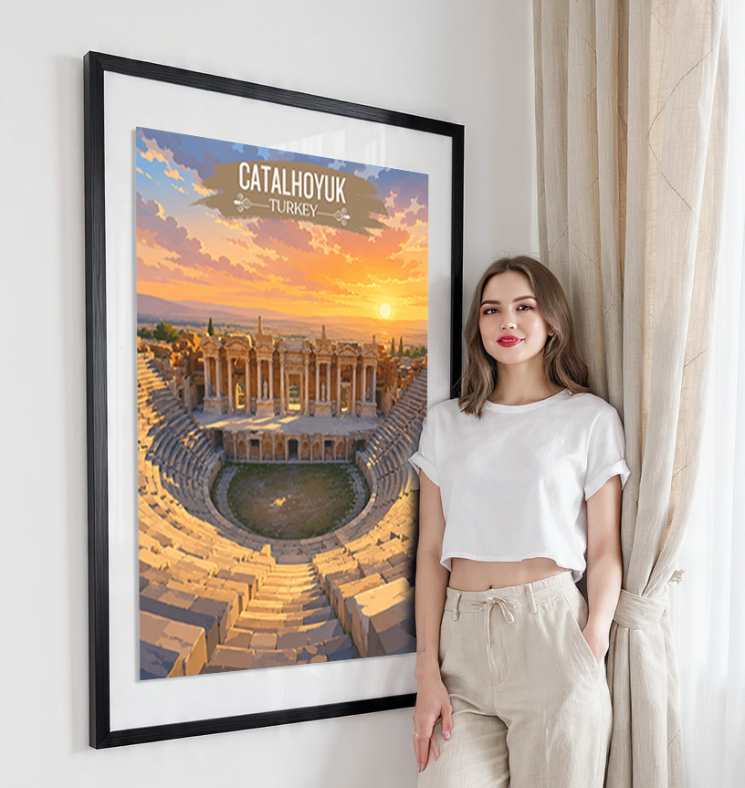 Catalhoyuk - Turkey - Vintage Travel Wall Art Poster Print - Art Print - Travel Art Poster