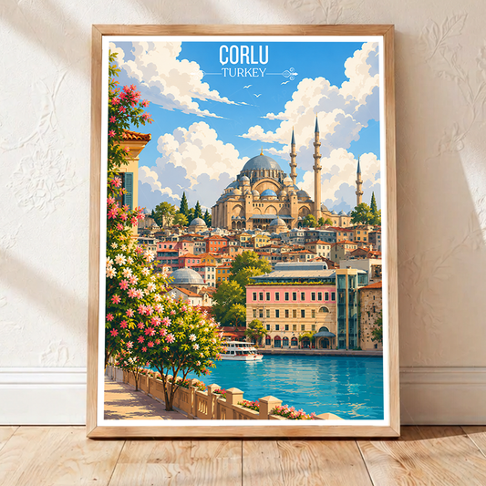 Corlu - Turkey - Vintage Travel Wall Art Poster Print - Art Print - Travel Art Poster