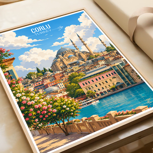 Corlu - Turkey - Vintage Travel Wall Art Poster Print - Art Print - Travel Art Poster