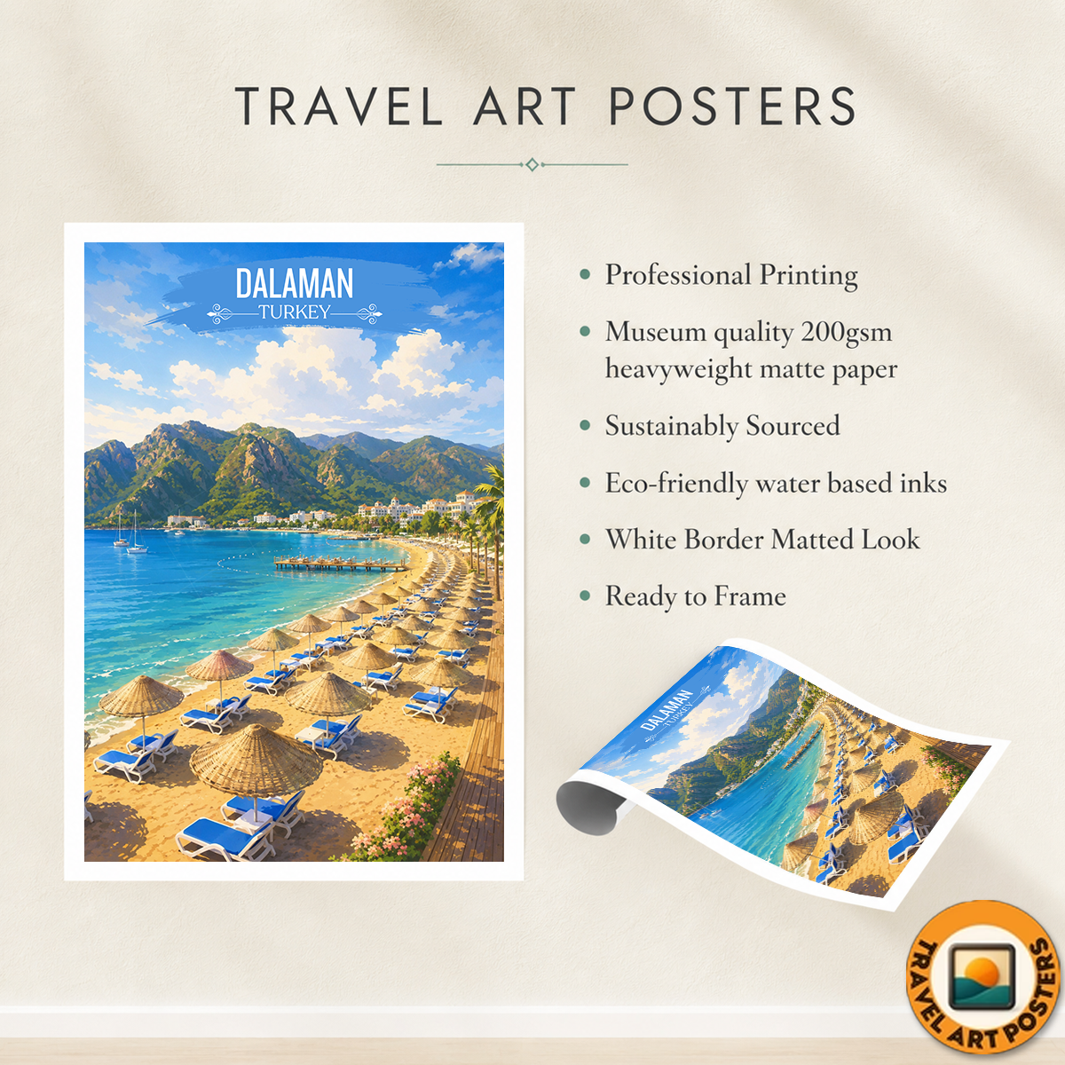 Dalaman - Turkey - Vintage Travel Wall Art Poster Print - Art Print - Travel Art Poster